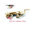 Fashionable brooch - vintage crystal lizard