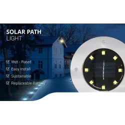 Iluminación solarLámpara de suelo con energía solar - luz de jardín - resistente al agua - LED