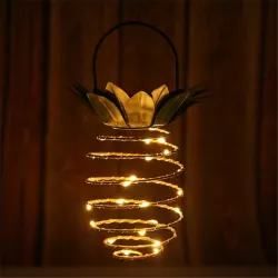 Solarna lampa ogrodowa - lampa wisząca / latarnia - wodoodporna - LED - kształt ananasaOświetlenia słonecznego