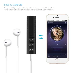 Bluetooth lydmottaker - universal 3,5 mm jack - biladapter - sender