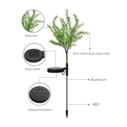 Lawn / garden light - lamp - solar powered - LED - waterproof - Christmas treeSolar lighting