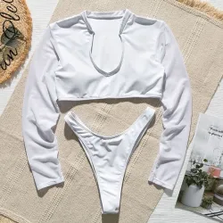Set bikini sexy - perizoma / top a maniche lunghe