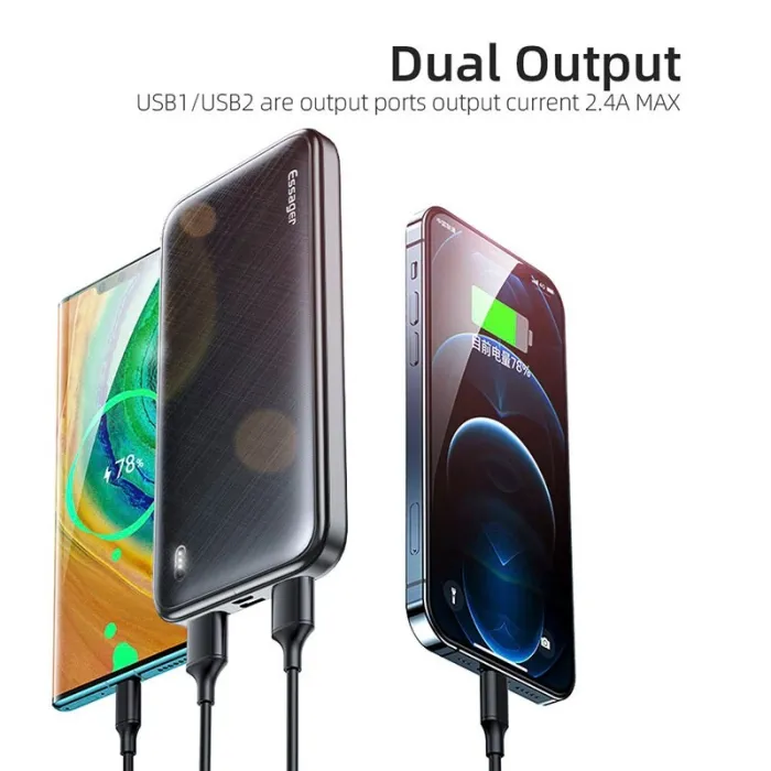 Essager - powerbank - draagbare oplader - externe batterij - 10000mah / 2000mahPowerbanks