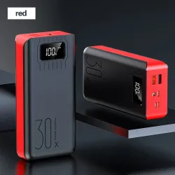 Draagbare powerbank - externe batterij - oplader - 2 USB - LED - 30000mAhPowerbanks