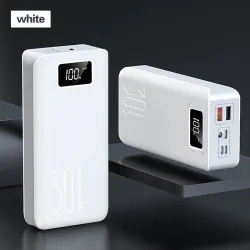Draagbare powerbank - externe batterij - oplader - 2 USB - LED - 30000mAhPowerbanks