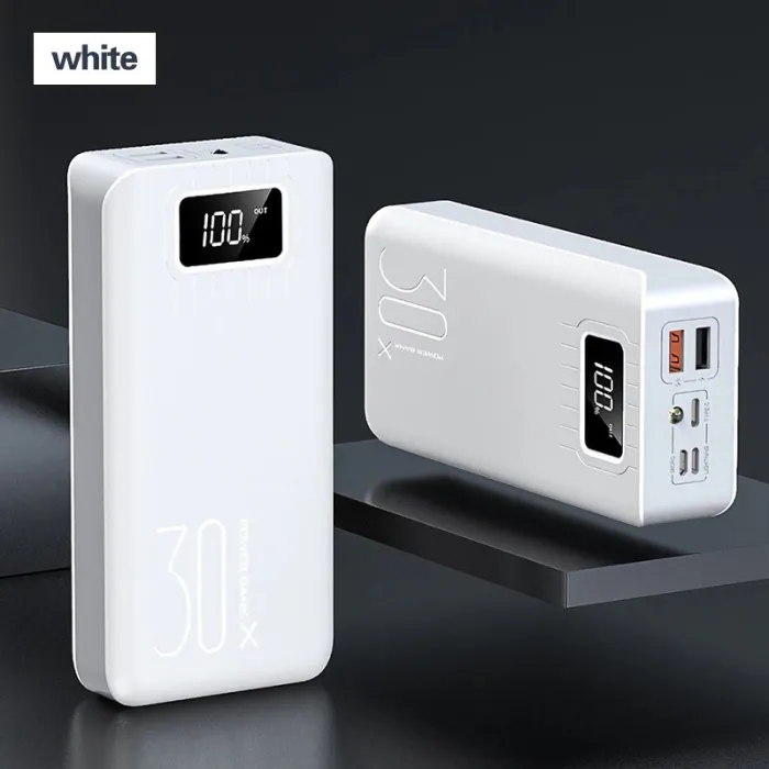 Draagbare powerbank - externe batterij - oplader - 2 USB - LED - 30000mAhPowerbanks