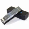 Swan brass harmonica - 10 holes - with case
