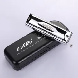 Easttop - chromatische Mundharmonika - 10 Löcher - Tonart C - mit Etui