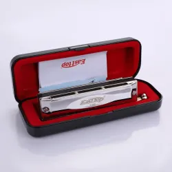 Easttop - harmonijka chromatyczna - 10 otworów - klucz C - z etuiHarmonijka