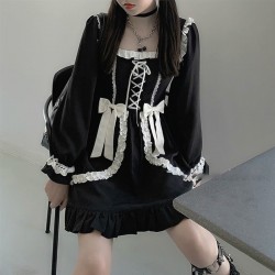 Styl japoński / gotycki / lolita - mini sukienka vintageSukienki