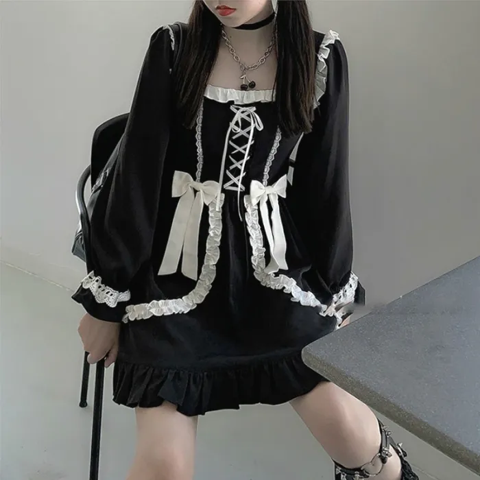 VestidosJapanese style gothic dress - vintage - kawaii