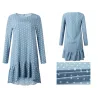 Herbstkleid mit Tupfen - mit langen Ärmeln