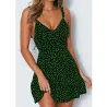 Sexy Sommer Minikleid - Polka Dots - rückenfrei - mit Rüschenträgern