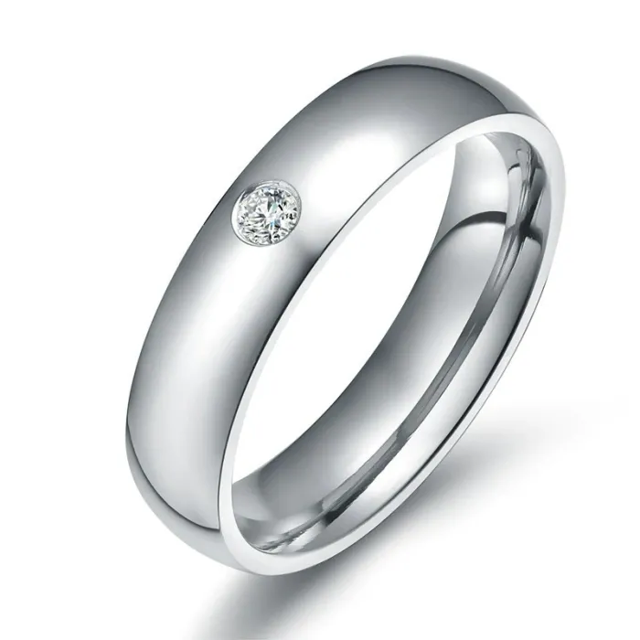 Elegante / klassieke ring - met zirkoon - 5mmRingen