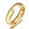 Elegant / classic ring - with zircon - 5mm