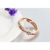 Luxurious ring with cubic zirconia - stainless steel - 4mm