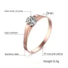 Roségoldener Ring - Edelstahl - mit Zirkonia