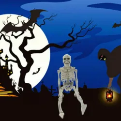 Menselijk skelet op ware grootte - verplaatsbaar - Halloween decoratie - 40cmHalloween & feest