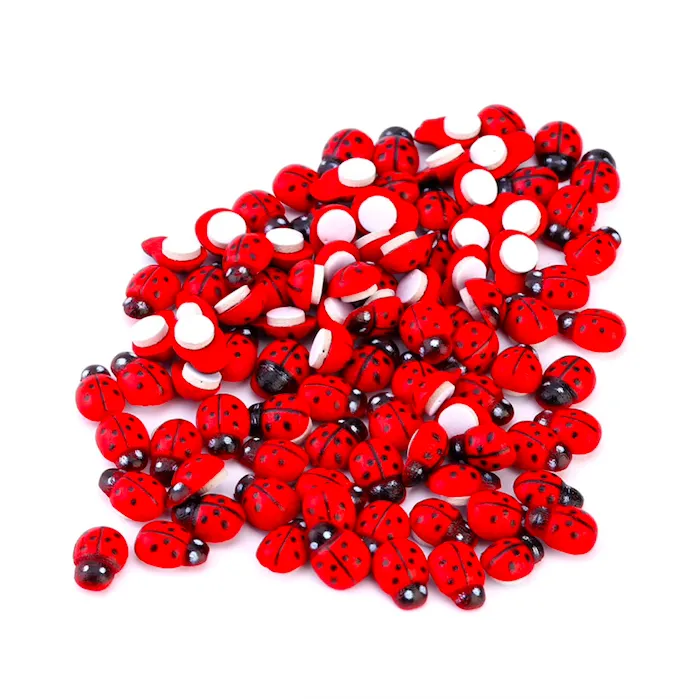 Pegatinas de paredVinilos mariquitas de madera 100 piezas