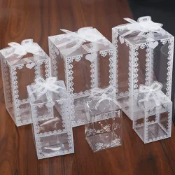 Transparente Geschenkbox - Hochzeit / Party / Kuchen / Geschenke