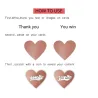 Heart shaped labels - scratch stickers - 2.5cm - 300 pieces