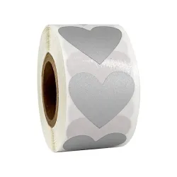 Hartvormige etiketten - krasstickers - 2,5 cm - 300 stuksDecoratie