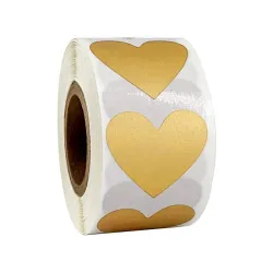 Hartvormige etiketten - krasstickers - 2,5 cm - 300 stuksDecoratie