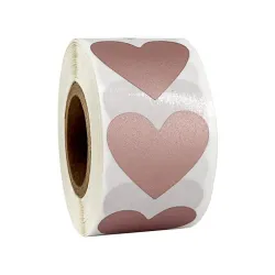 Etiketten in Herzform - Kratzaufkleber - 2,5cm - 300 Stück