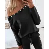Eleganter / sportlicher Trainingsanzug - Set mit Pullover und Hose - mit Herz / Perlenverzierung