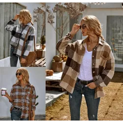 Vintage autumn plaid shirt - button up - long sleeve outfit