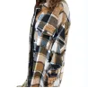 Vintage plaid long jacket - shirts for women - casual wear - autumn fashion 2021