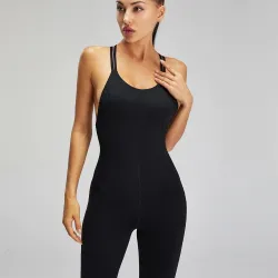 Sport mesh bodysuit - met spaghettibandjes - voor gym / yoga / fitnessFitness