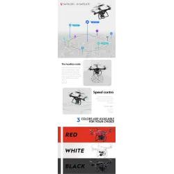 Electric YunTai UAV 101 - GPS - 5G - WiFi - FPV - 4K Electric Camera - RC Drone Quadcopter - RTF