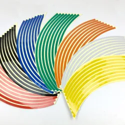 Autowiel reflecterende strips - stickers - 16 stuksStickers