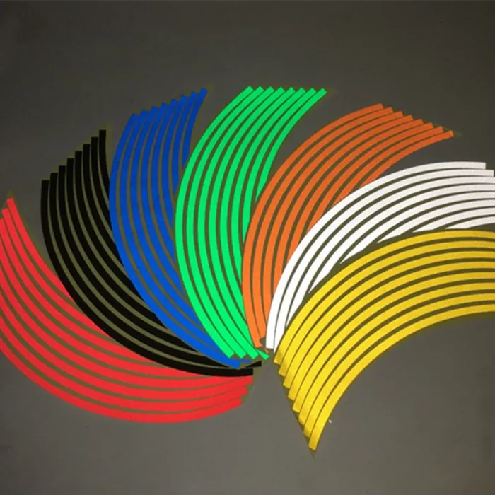 Autowiel reflecterende strips - stickers - 16 stuksStickers