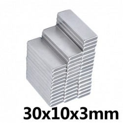 N35 - magnes neodymowy - prostokąt - 30 * 10 * 3mm