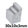 N35 - magnes neodymowy - prostokąt - 30 * 10 * 3mmN35