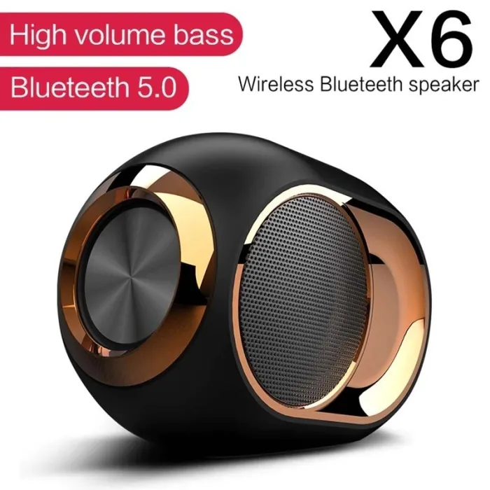 X6 - wireless Bluetooth speaker - HiFi bass - waterproof - FM radio - TWS - SD - AUX