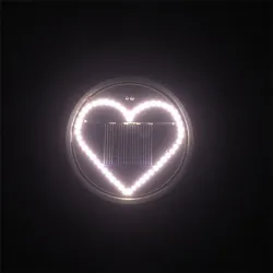 Heart shaped solar lamp - garden light - lawn / porch / patio