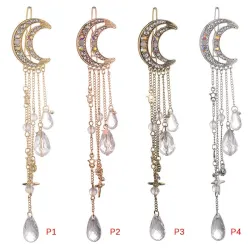 Moon Crescent - haarclip met lange kwastjes / kristallenHaarspelden