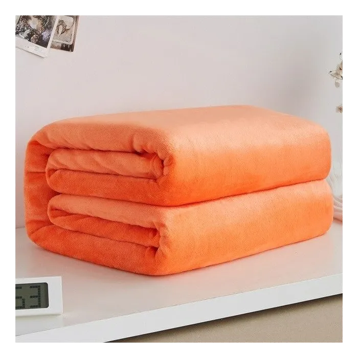 Coral fleece blanket - winter  warm - soft and light - sofa plaid