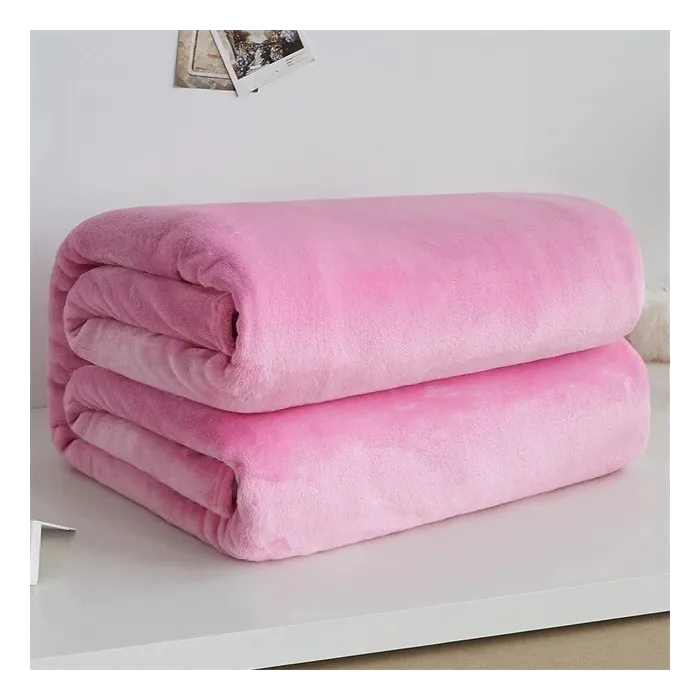 Coral fleece blanket - winter  warm - soft and light - sofa plaid