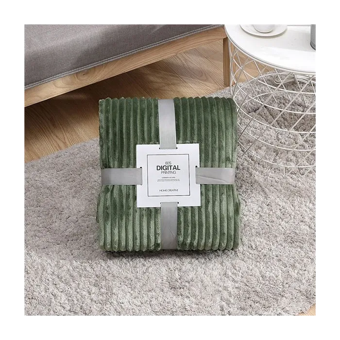Quilted flannel blanket - super soft - bedspread - throw over for sofa - winter warm