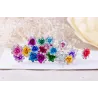 Luxurious hair pins with crystal flowers - 200 pieces