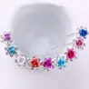Luxurious hair pins with crystal flowers - 200 pieces