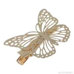 Hair clip with golden butterflyHair clips
