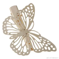 Gold butterfly hair clip - women / ladies / bride