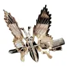 Ausgehöhlter beweglicher Schmetterling - Haarspange aus Metall