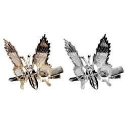 Hollow-out moving butterfly - metal hair clip