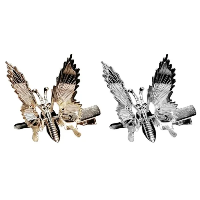 Hollow-out moving butterfly - metal hair clip